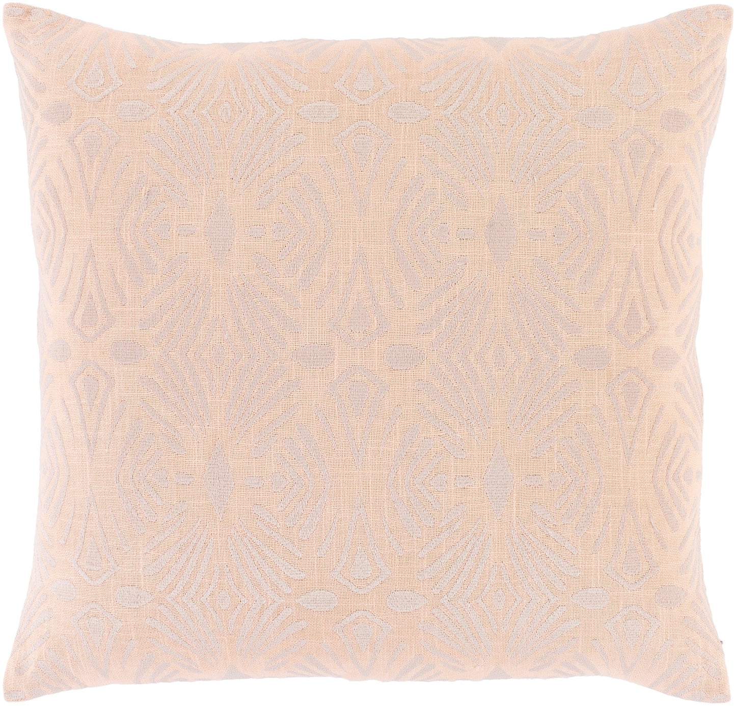 Surya Accra Peach Pillow Shell With Down Insert 18"H X 18"W