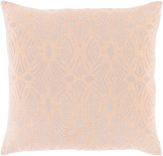 Surya Accra Peach Pillow Shell With Down Insert 18"H X 18"W