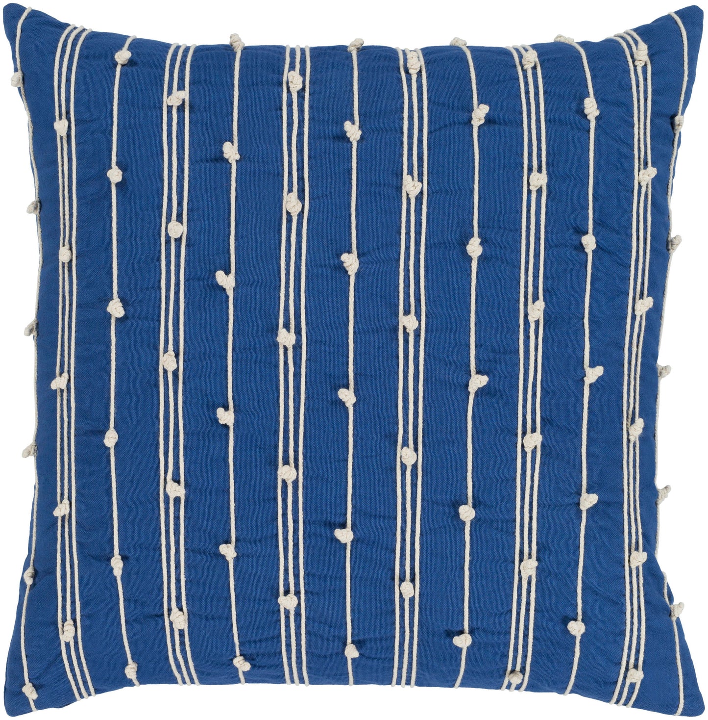 Surya Accretion Dark Blue Pillow Shell With Down Insert 18"H X 18"W