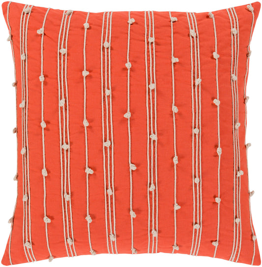 Surya Accretion Coral Pillow Shell With Down Insert 22"H X 22"W