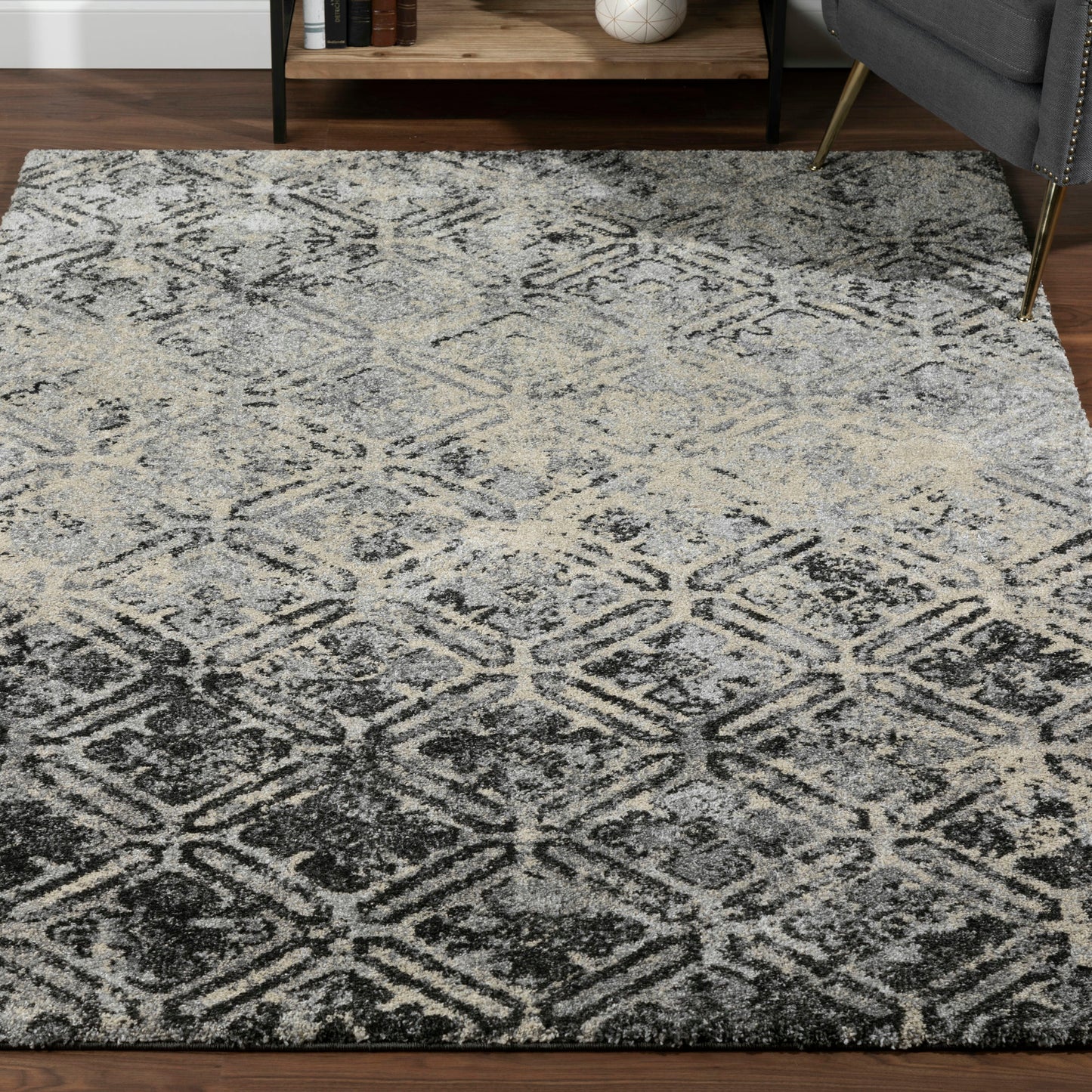 Aero AE8 Charcoal 9'6" x 13'2" Rug