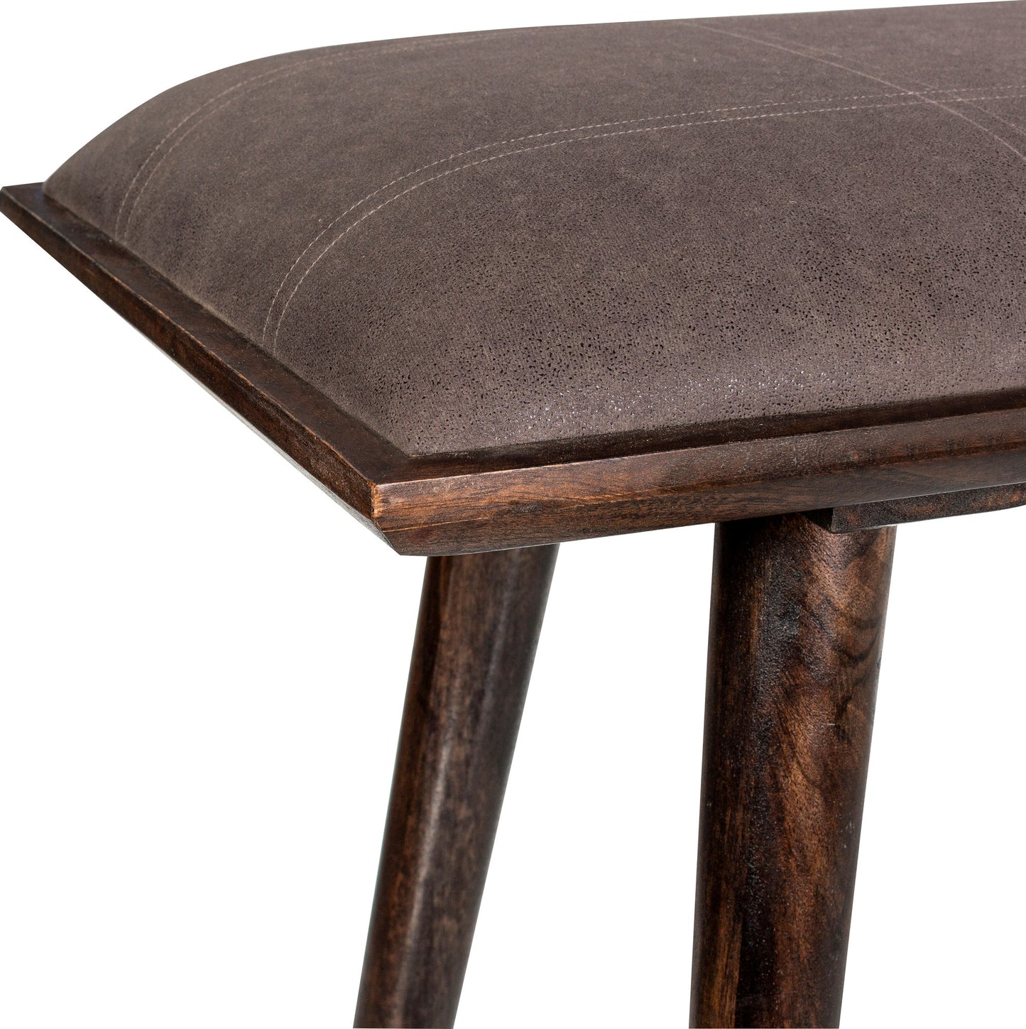 Surya Aegeus Charcoal Upholstered Bench 18"H X 45"W X 15"D