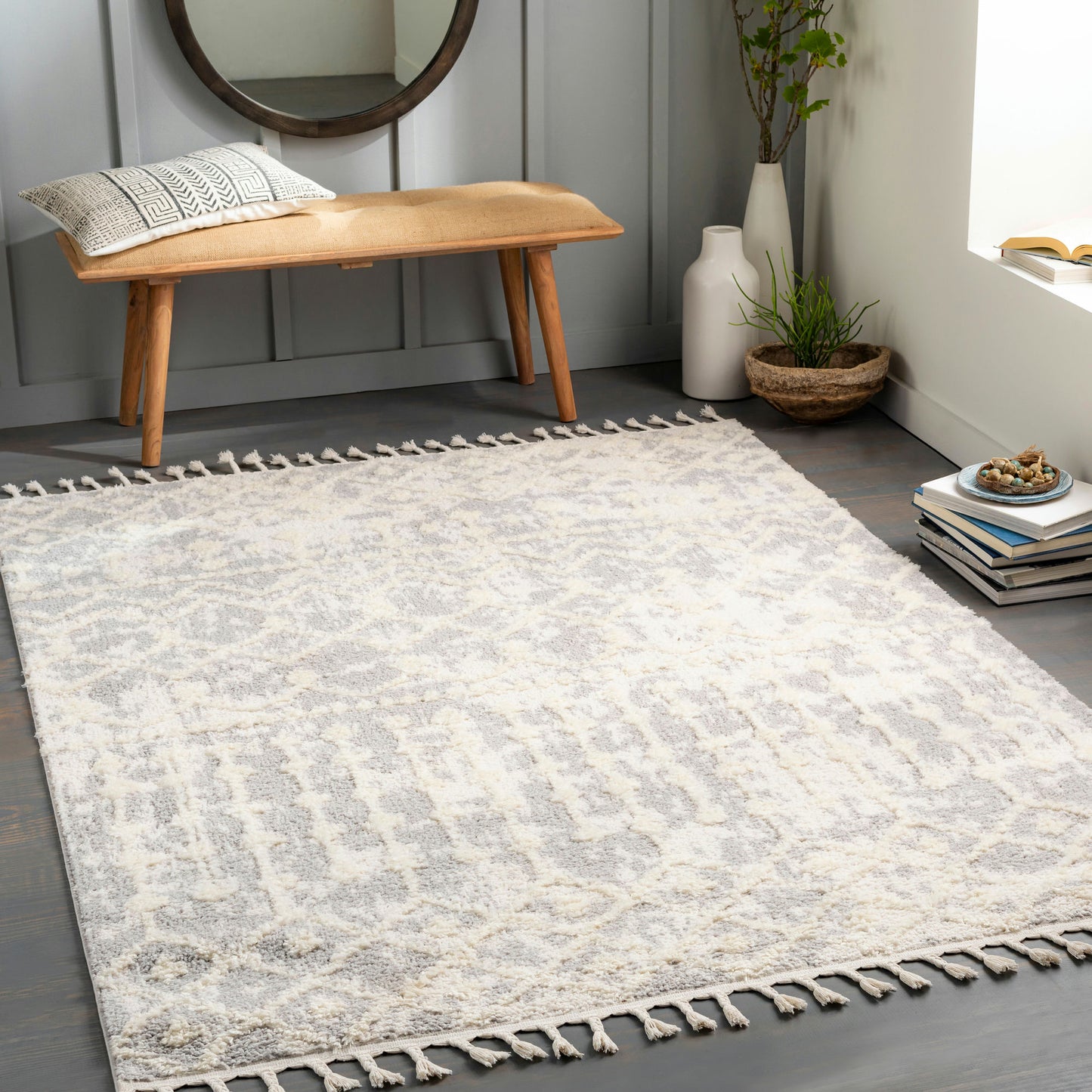Surya Alhambra Rug 5'3" X 7' - Light Gray