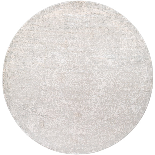 Surya Aisha Light Gray Rug 5'3" Round