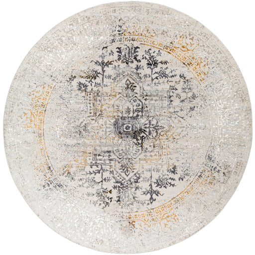 Surya Aisha Rug 5'3" Round Charcoal