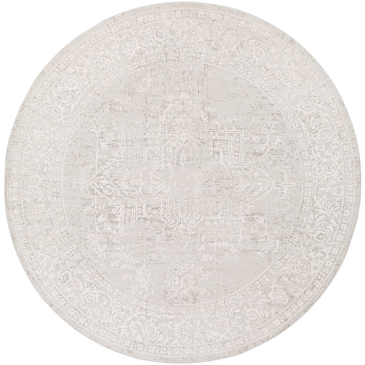 Surya Aisha Gray Rug 5'3" Round