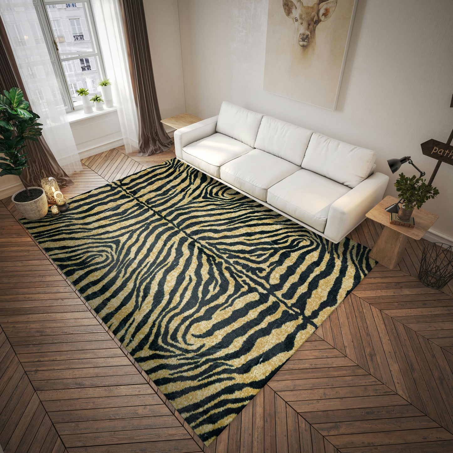 Akina AK1 Gold 1'8" x 2'6" Rug