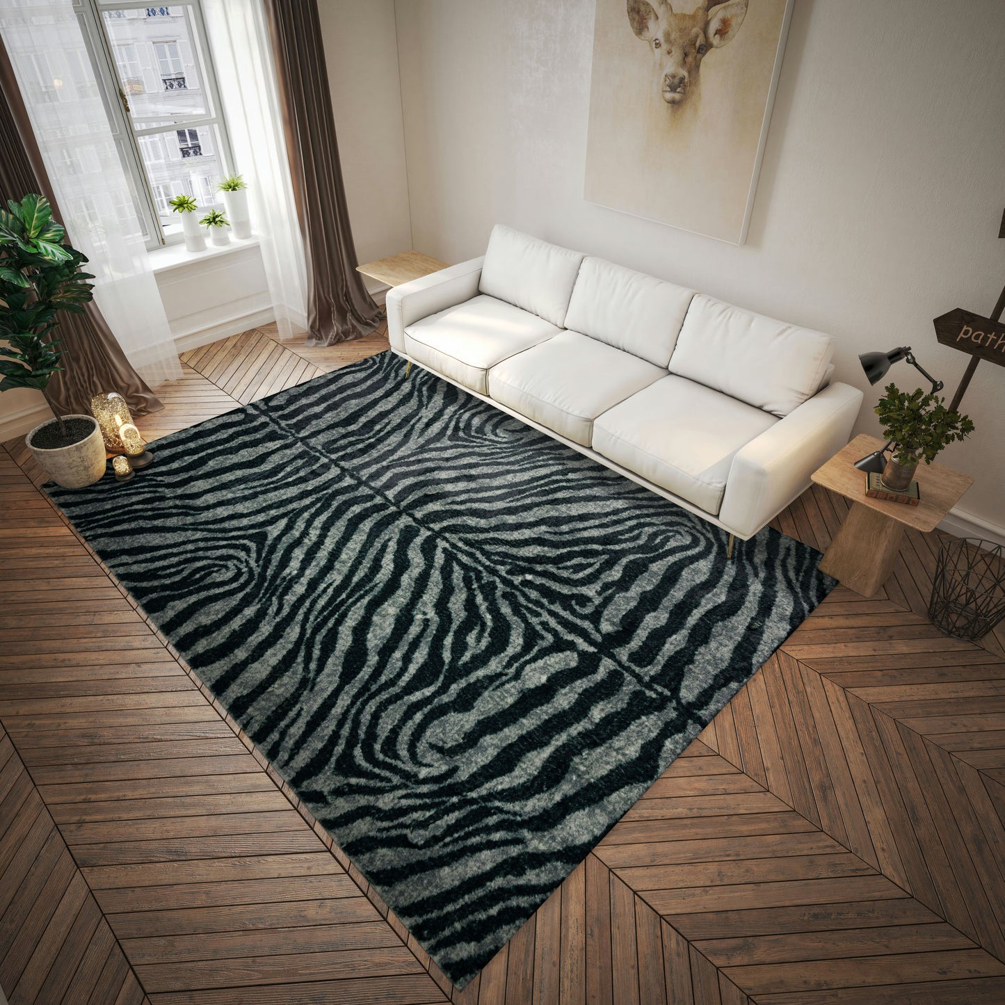 Akina AK1 Midnight 1'8" x 2'6" Rug