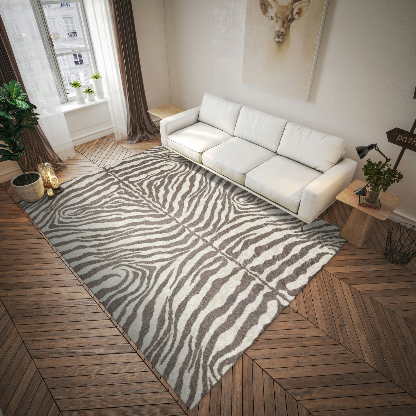 Akina AK1 Mocha 3' x 5' Rug