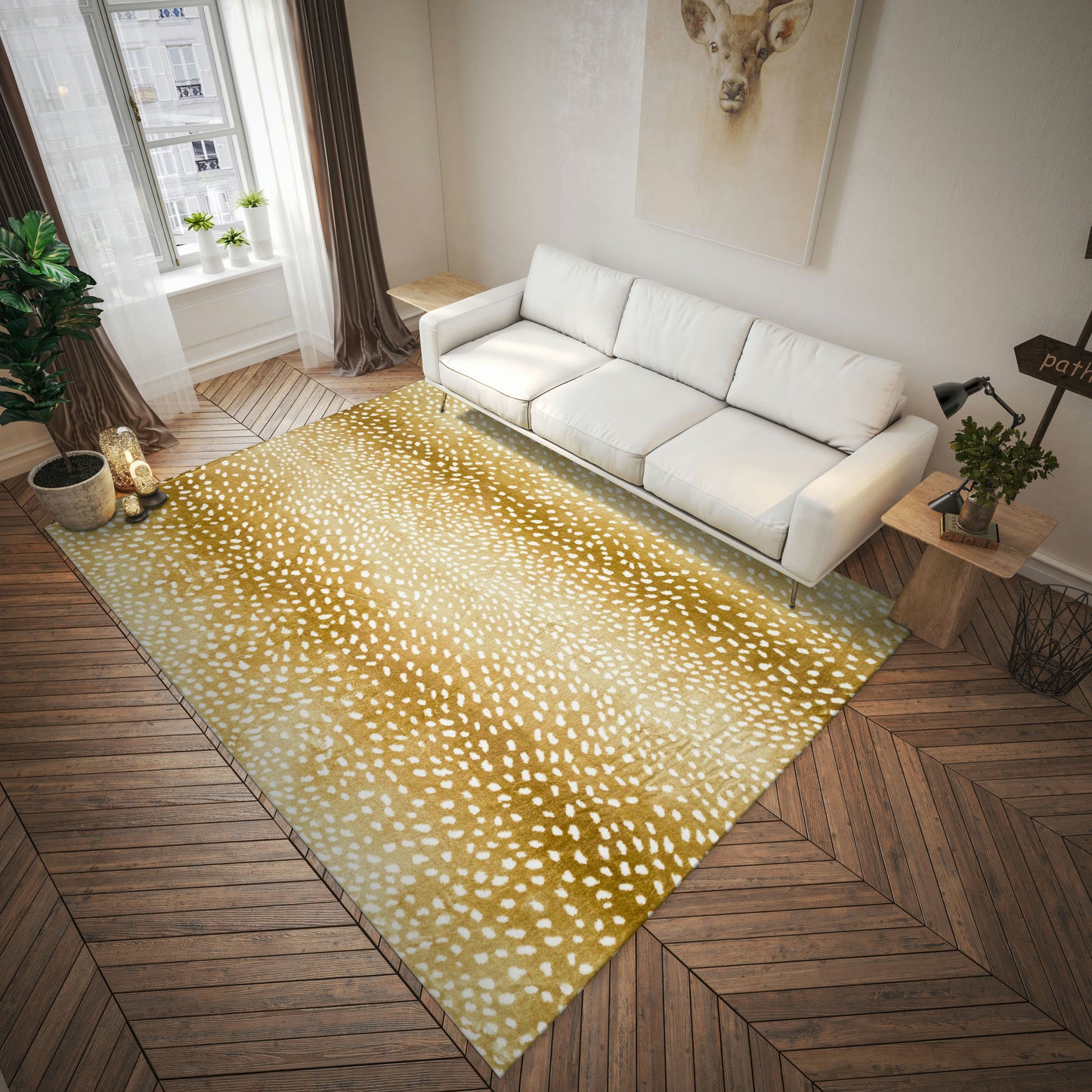 Akina AK3 Gold 2'3" x 7'6" Runner Rug