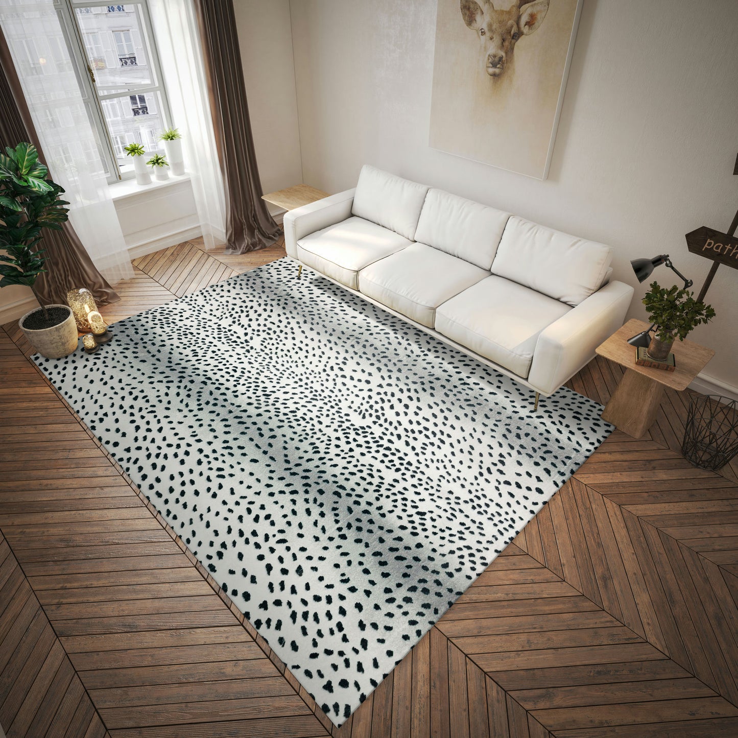 Akina AK3 Ivory 5' x 7'6" Rug