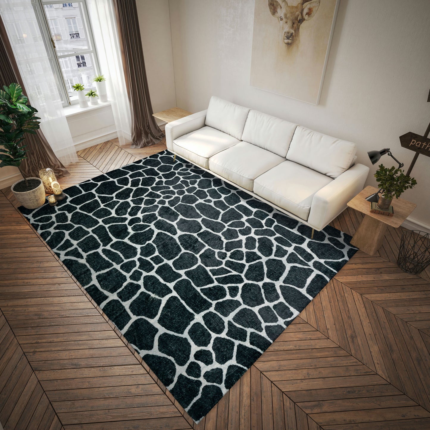 Akina AK4 Midnight 8' x 8' Round Rug