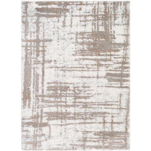 Surya Aliyah Shag Rug 6'7" X 9' - Cream & Tan