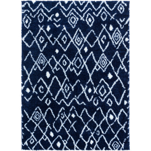 Surya Aliyah Shag Dark Blue Rug 5'3" X 7'3"
