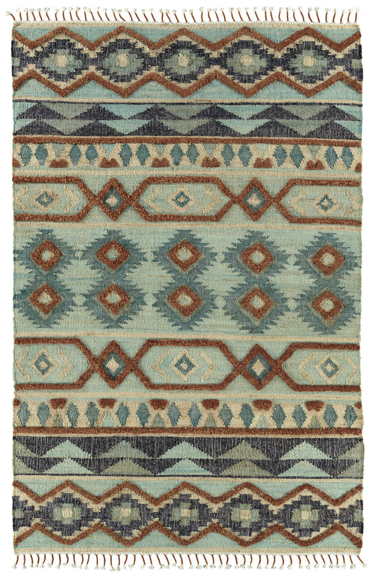 Kaleen Alejandra Collection Light Mint Area Rug 4' x 6'