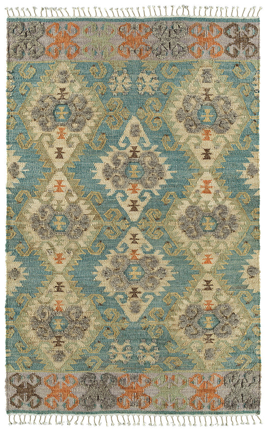 Kaleen Alejandra Collection Light Blue Area Rug 5' x 7'9"