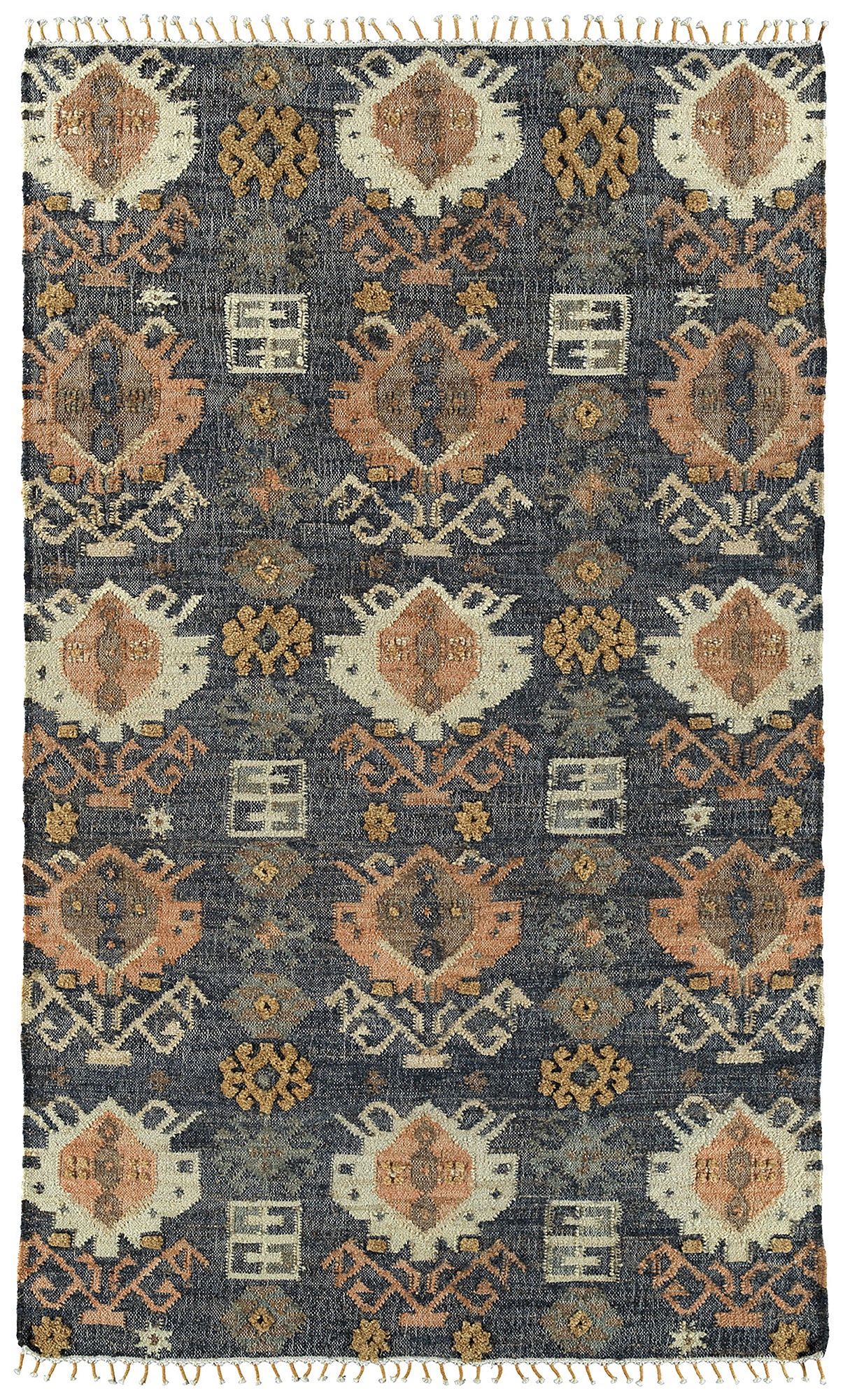 Kaleen Alejandra Collection Dark Navy Runner 2'6" x 8'