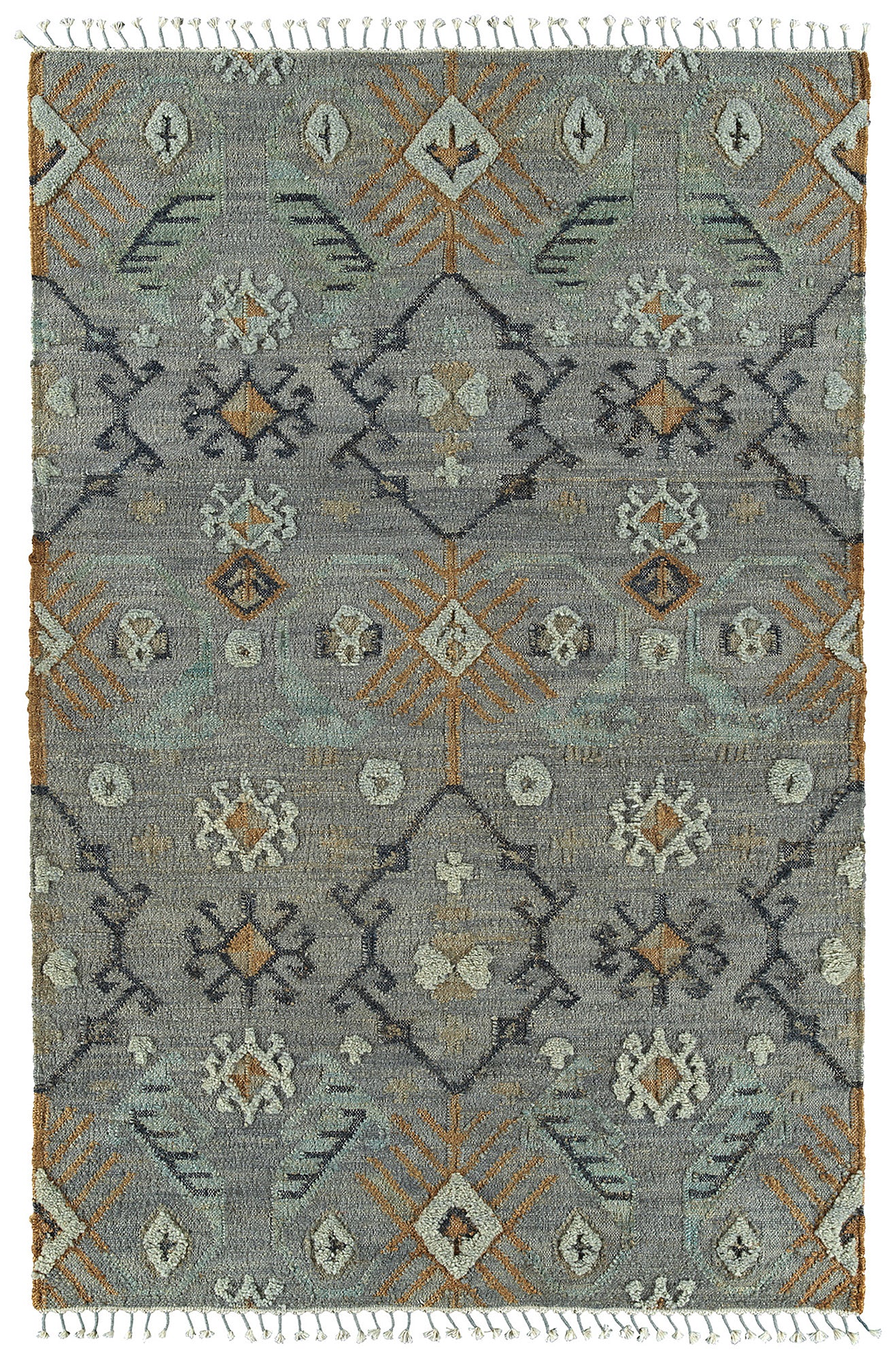 Kaleen Alejandra Collection Light Slate Throw Rug 2' x 3'