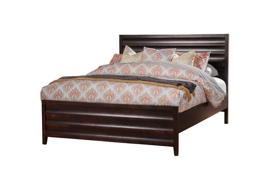 Alpine Furniture Legacy Standard King Panel Bed, Black Cherry