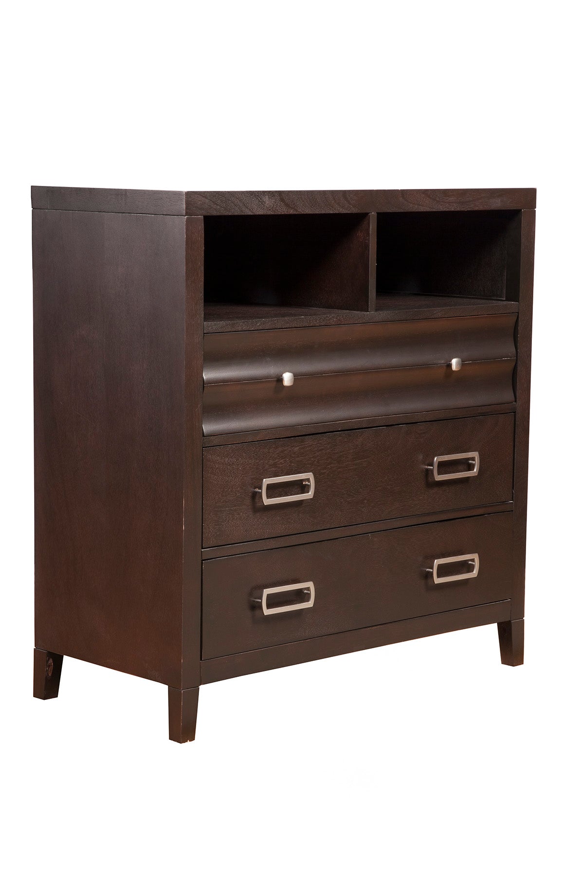 Alpine Furniture Legacy 3 Drawer TV Media Chest, Black Cherry