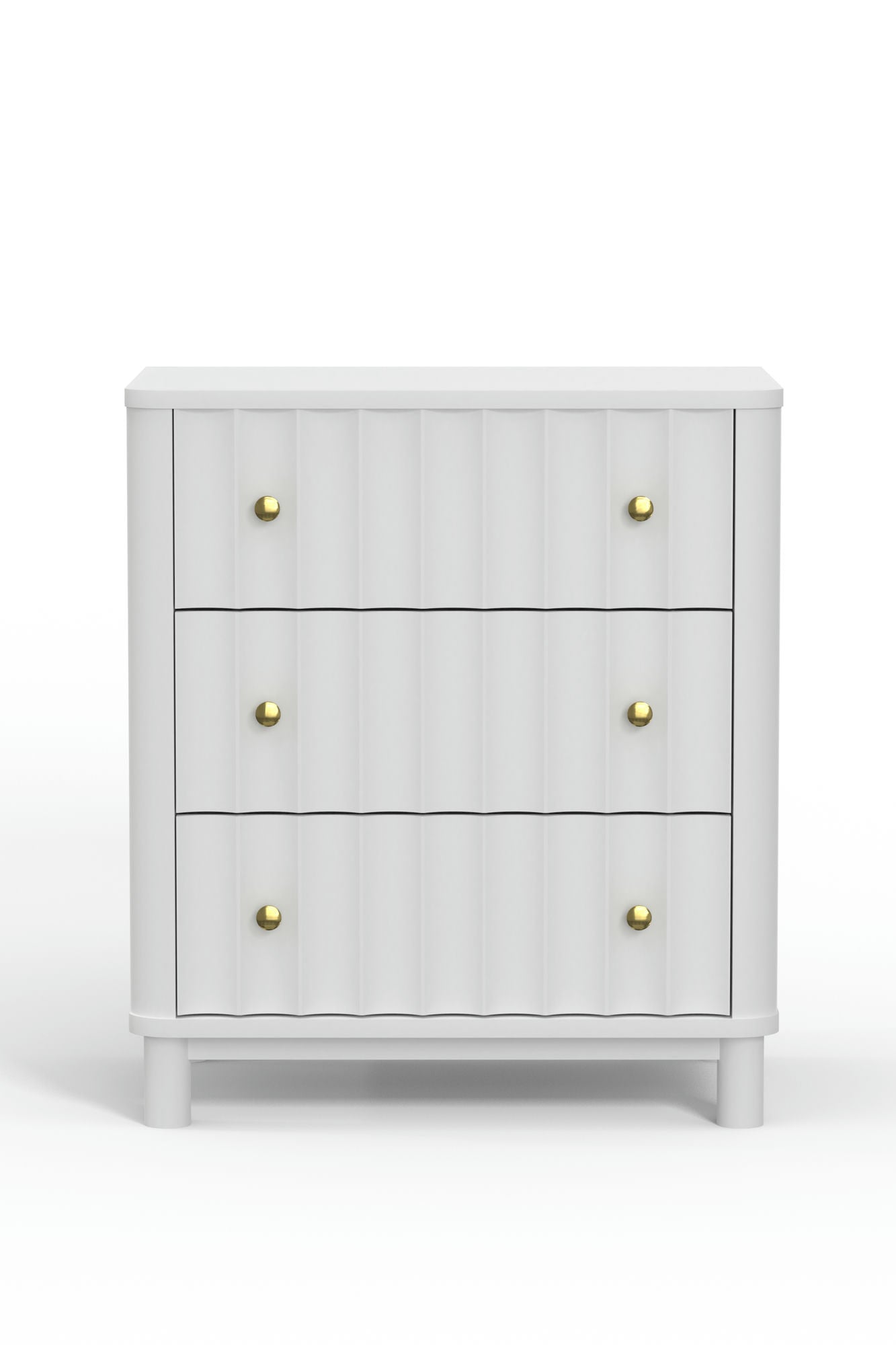 Alpine Furniture Stapleton 3 Drawer Small Chest, White