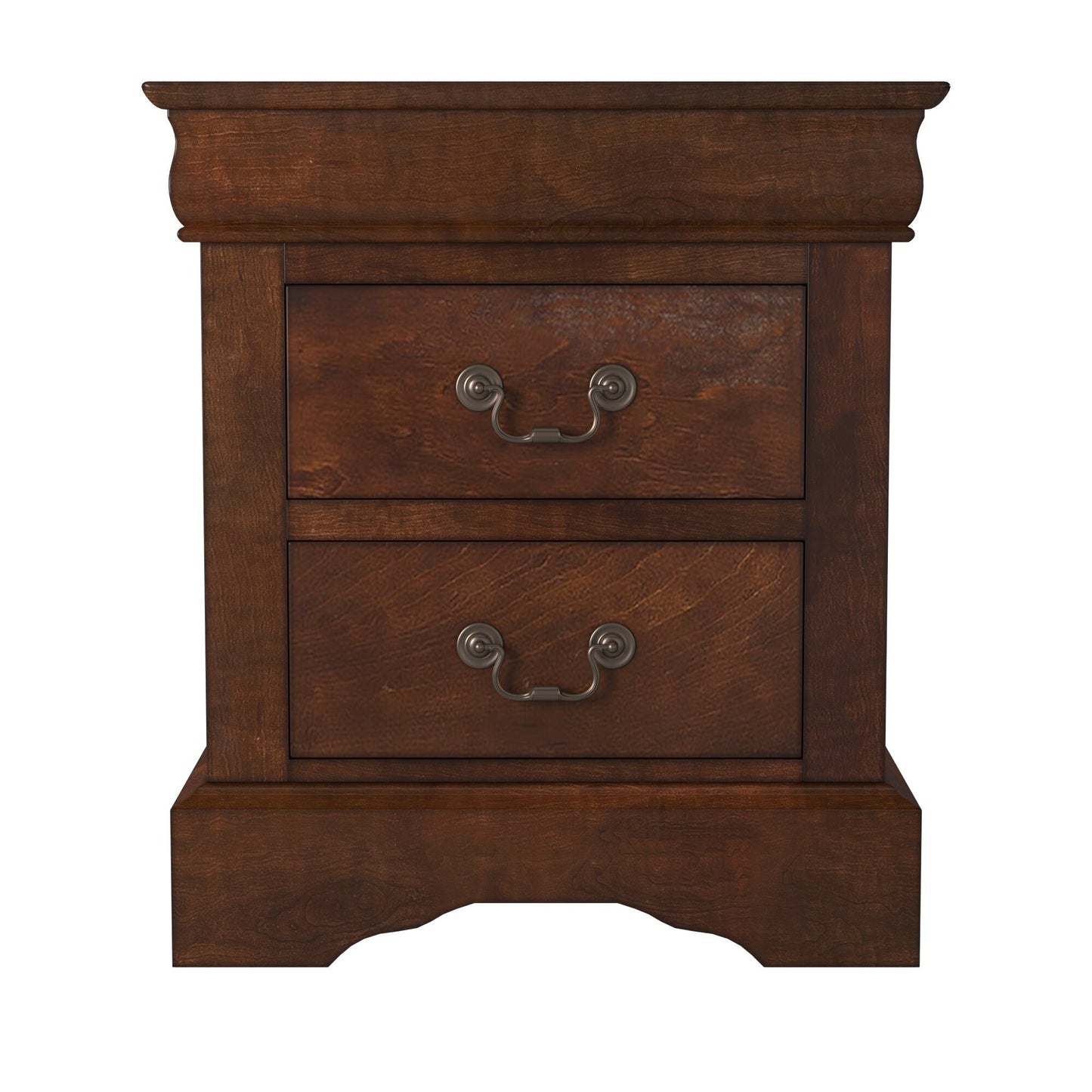 Alpine Furniture West Haven 2 Drawer Nightstand, Cappuccino