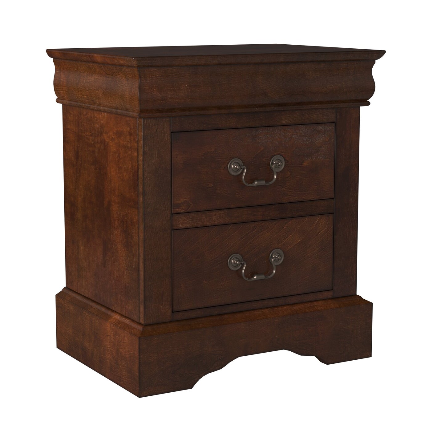 Alpine Furniture West Haven 2 Drawer Nightstand, Cappuccino