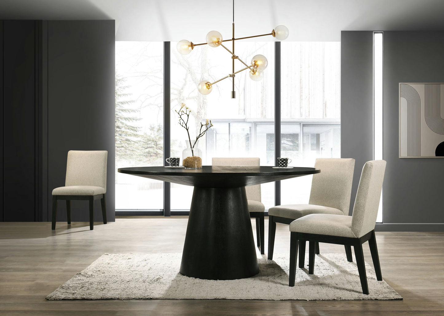 Alpine Furniture Cove Round Dining Table