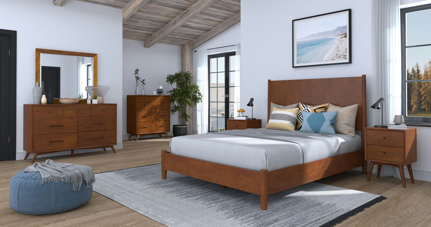 Alpine Furniture Flynn Queen Platform Bed, Acorn