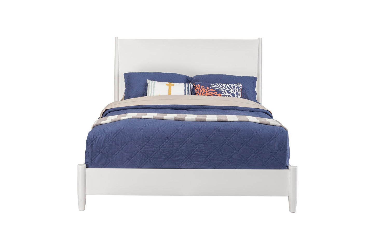 Alpine Furniture Flynn Queen Platform Bed, White