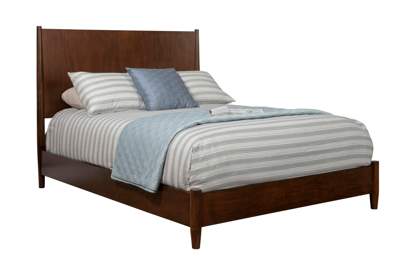 Alpine Furniture Flynn Full Platform Bed, Walnut