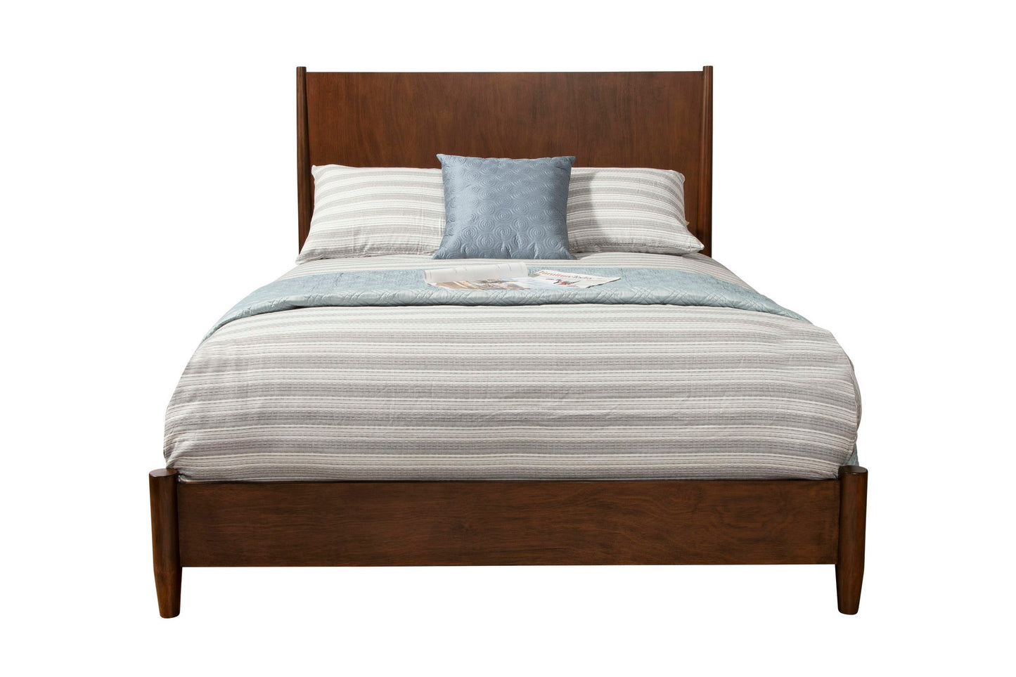 Alpine Furniture Flynn Full Platform Bed, Walnut