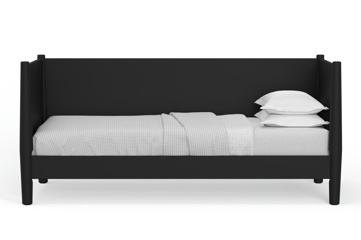 Alpine Furniture Flynn Mid Century Modern Twin Size Day Bed, Black