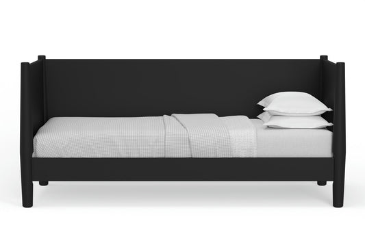 Alpine Furniture Flynn Mid Century Modern Twin Size Day Bed, Black