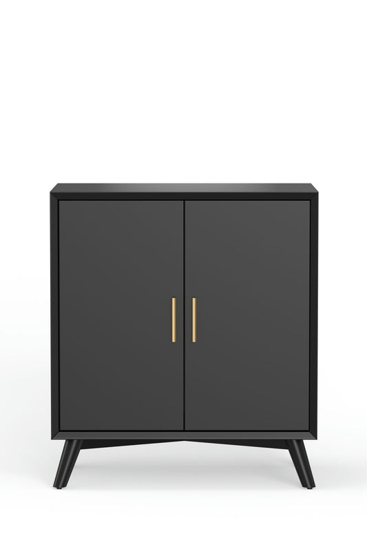 Alpine Furniture Flynn Small Bar Cabinet, Black