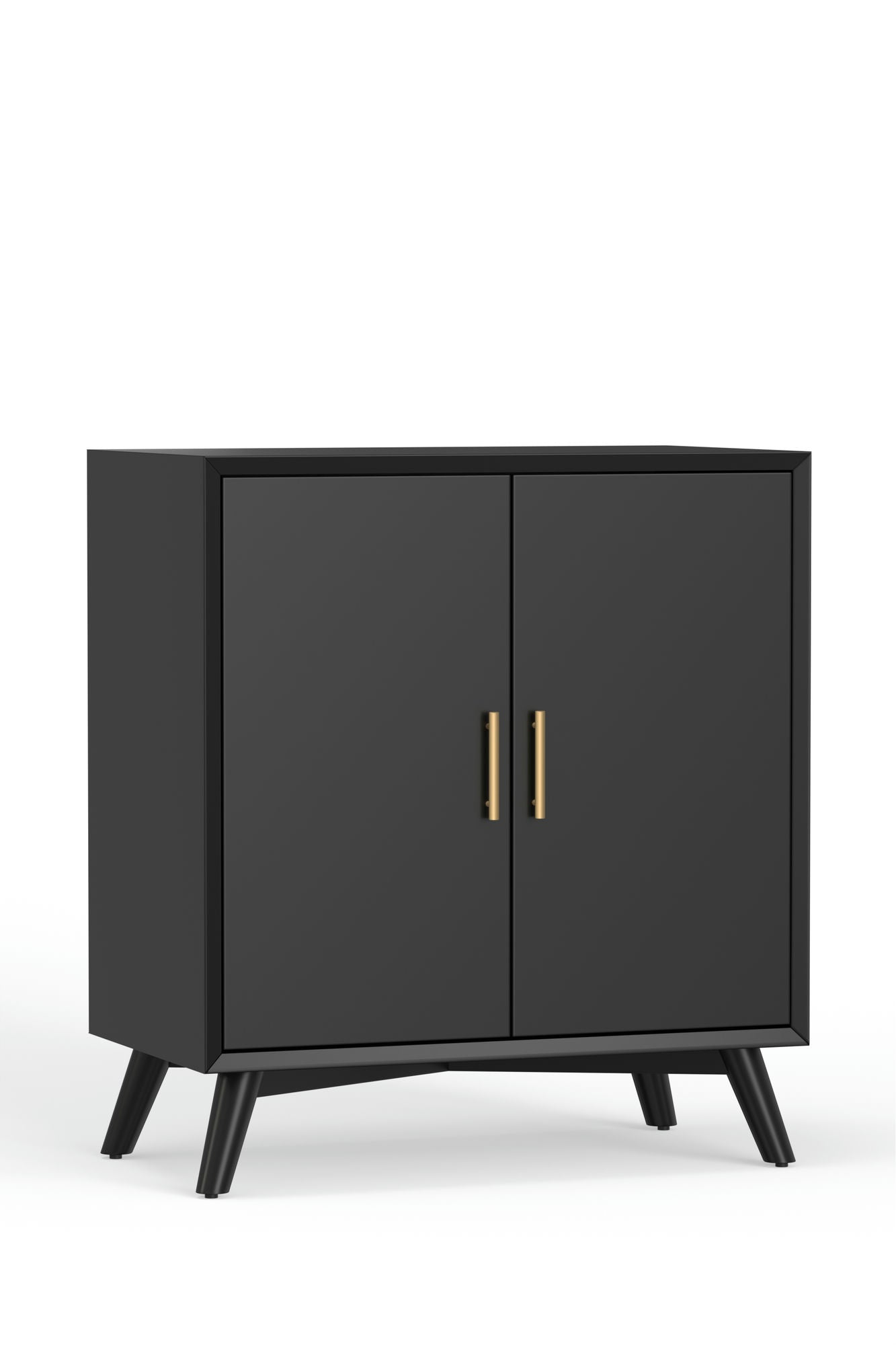 Alpine Furniture Flynn Small Bar Cabinet, Black