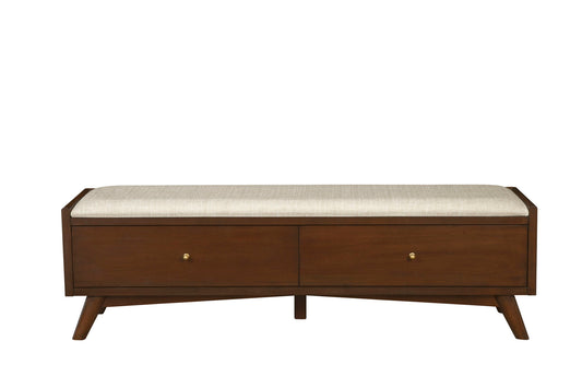 Alpine Furniture Flynn Bench, Walnut