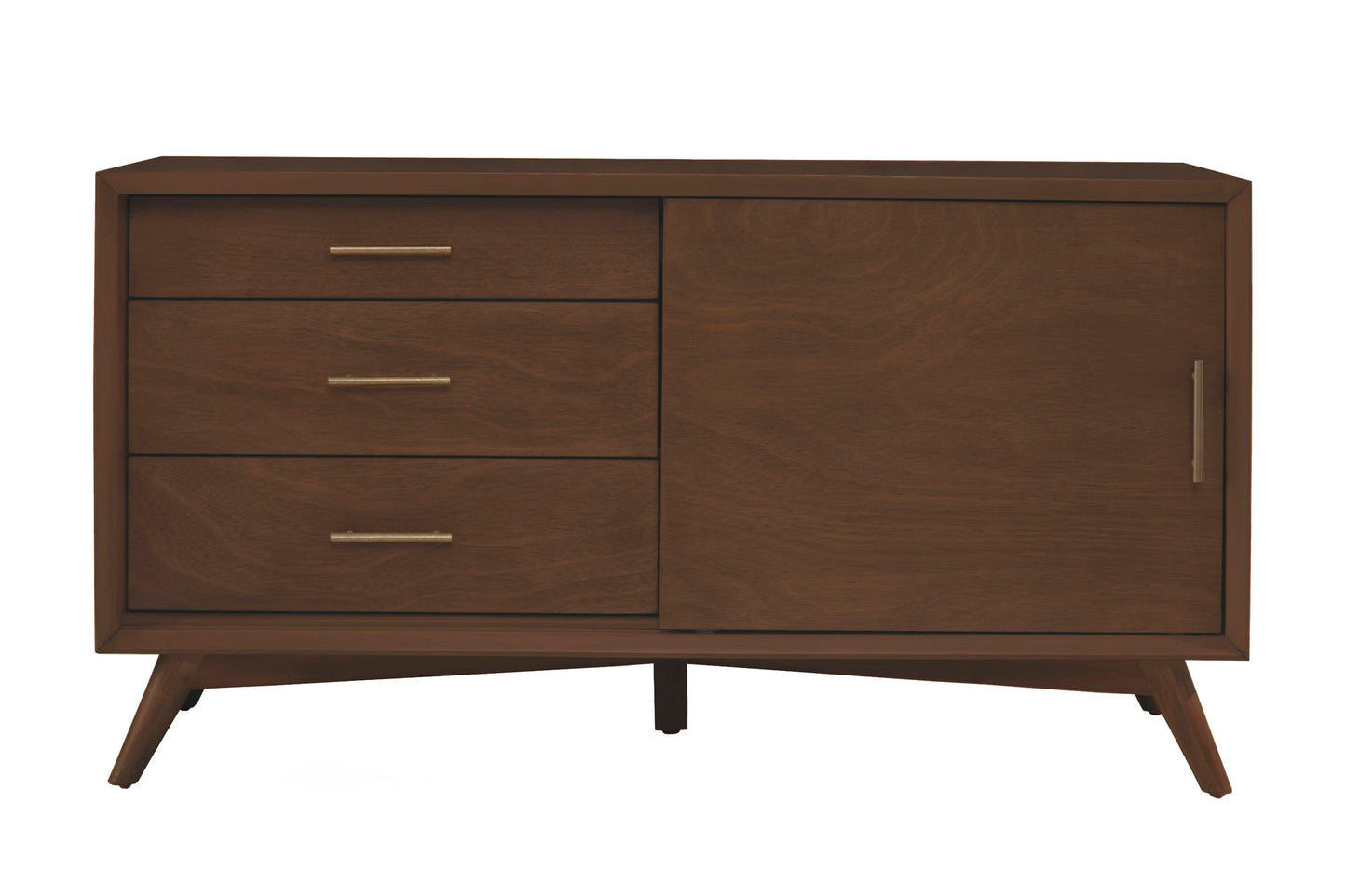 Alpine Furniture Flynn Small TV Console, Walnut