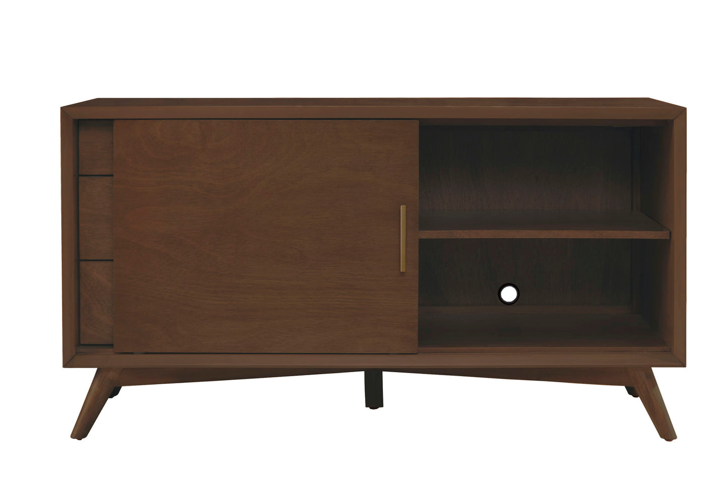 Alpine Furniture Flynn Small TV Console, Walnut