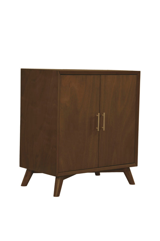 Alpine Furniture Flynn Small Bar Cabinet, Walnut