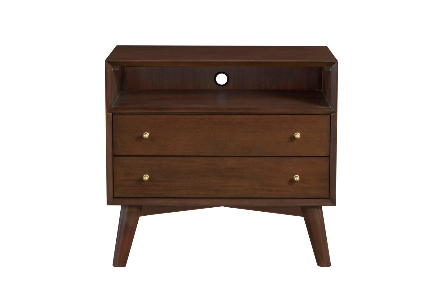 Alpine Furniture Flynn Large Nightstand, Walnut