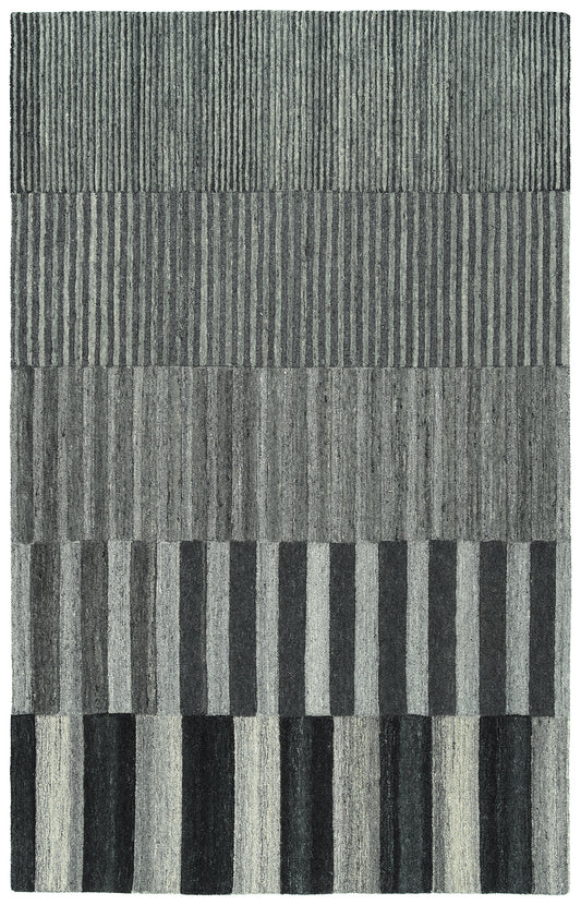 Kaleen Alzada Collection Charcoal Black Area Rug 9' x 12'
