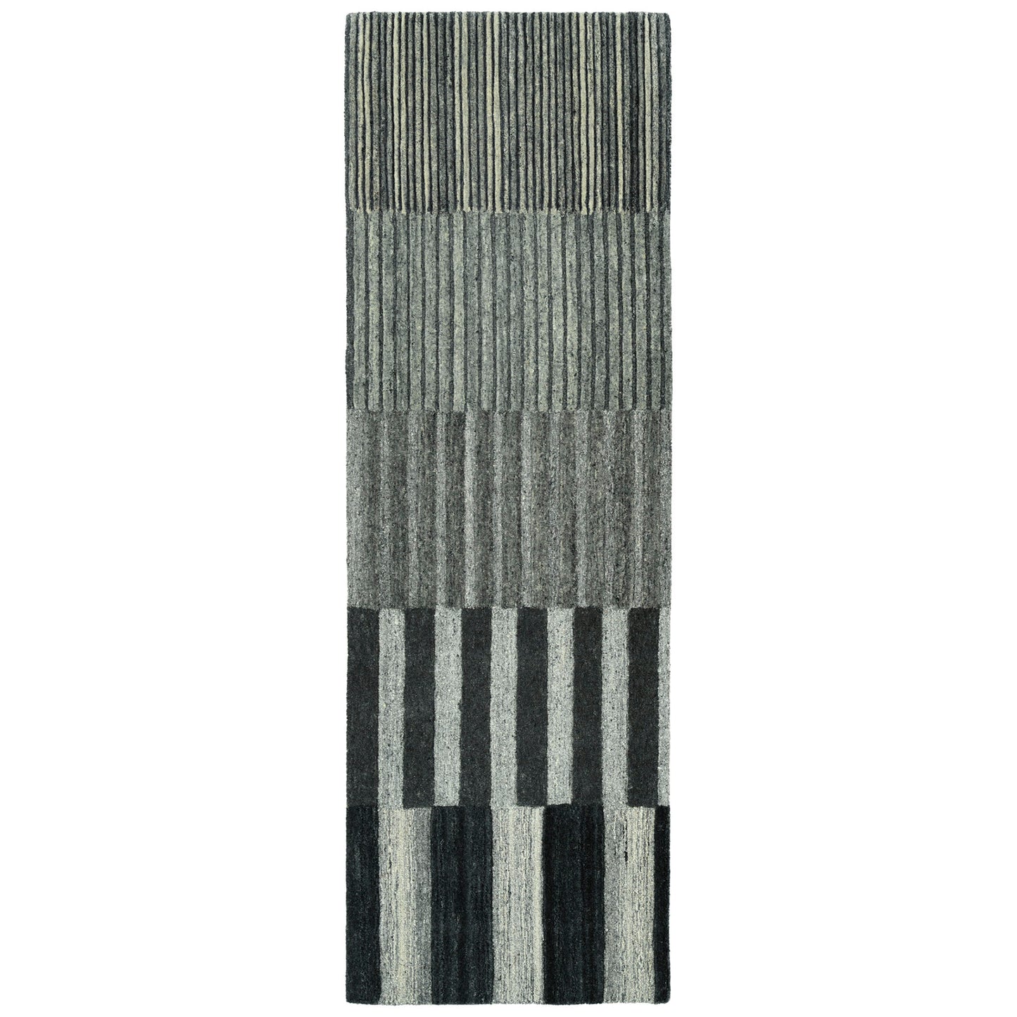Kaleen Alzada Collection Charcoal Black Runner 2'6" x 8'