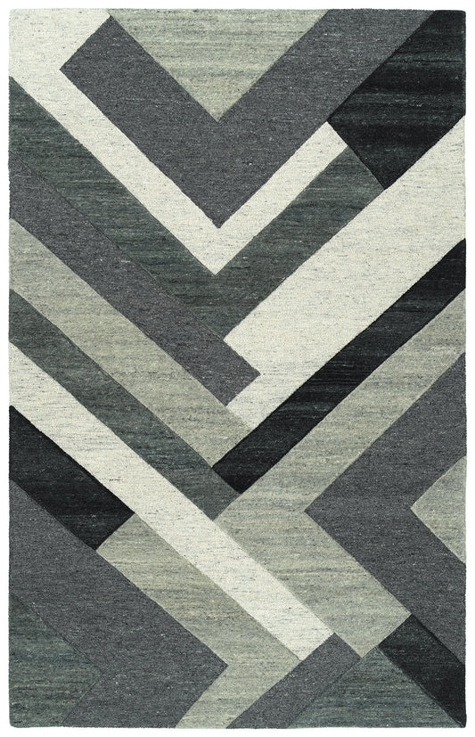 Kaleen Alzada Collection Charcoal Silver Area Rug 8' x 10'