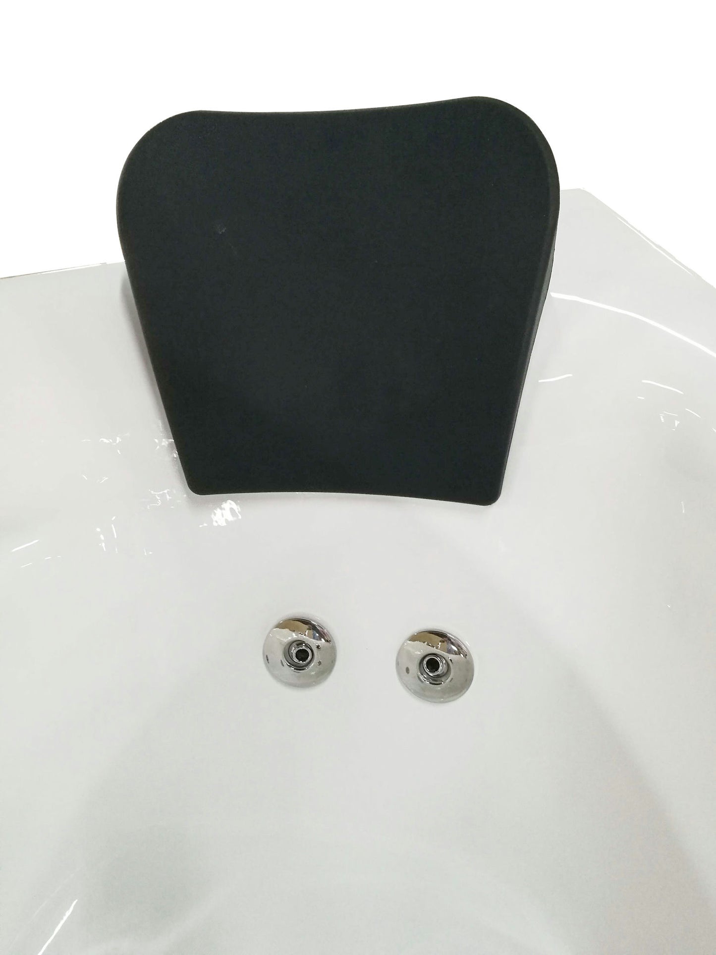 EAGO 5' Single Person Corner White Acrylic Whirlpool Bath Tub - Drain on Left