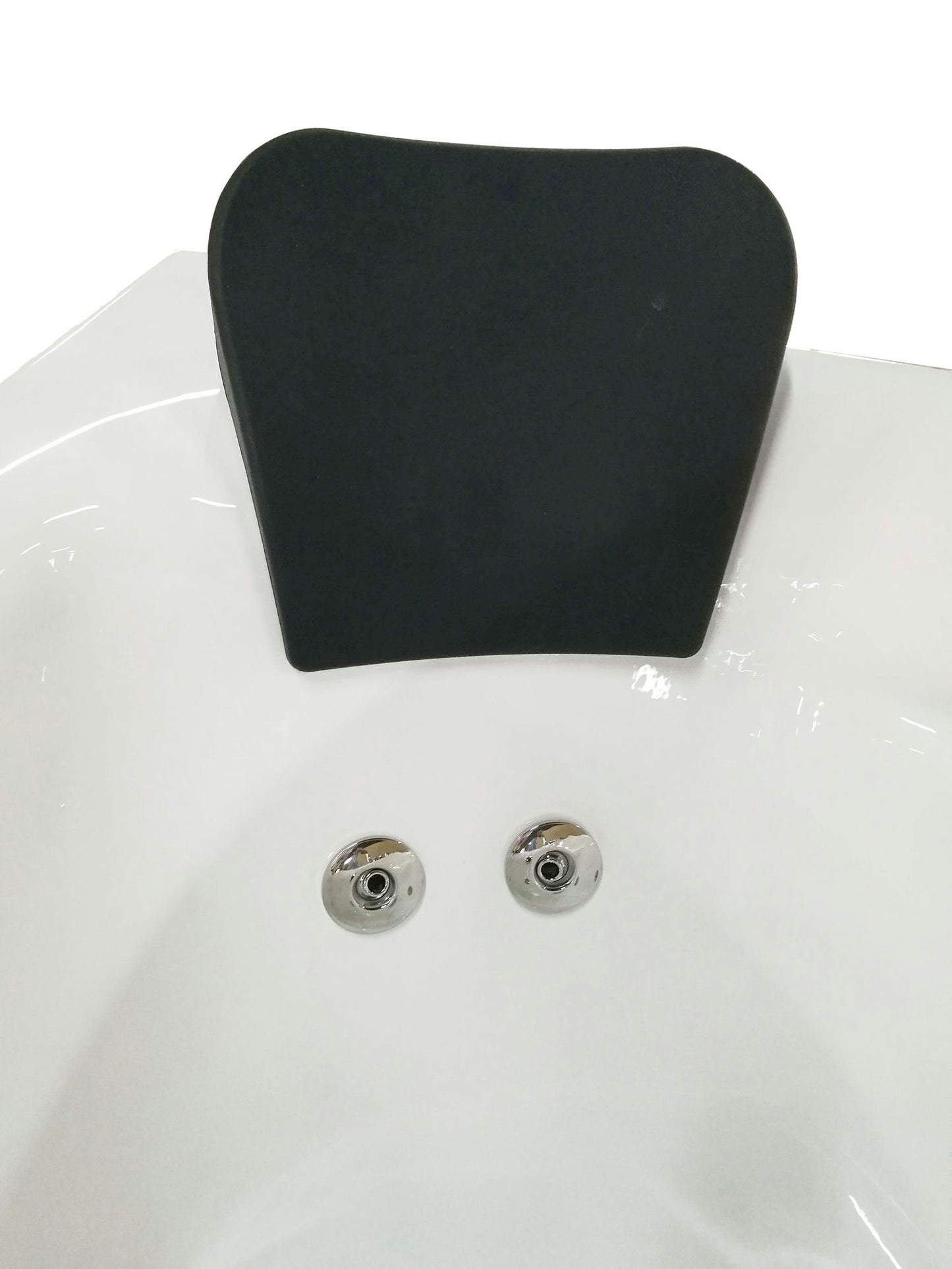 EAGO 5' Single Person Corner White Acrylic Whirlpool Bath Tub - Drain on Right