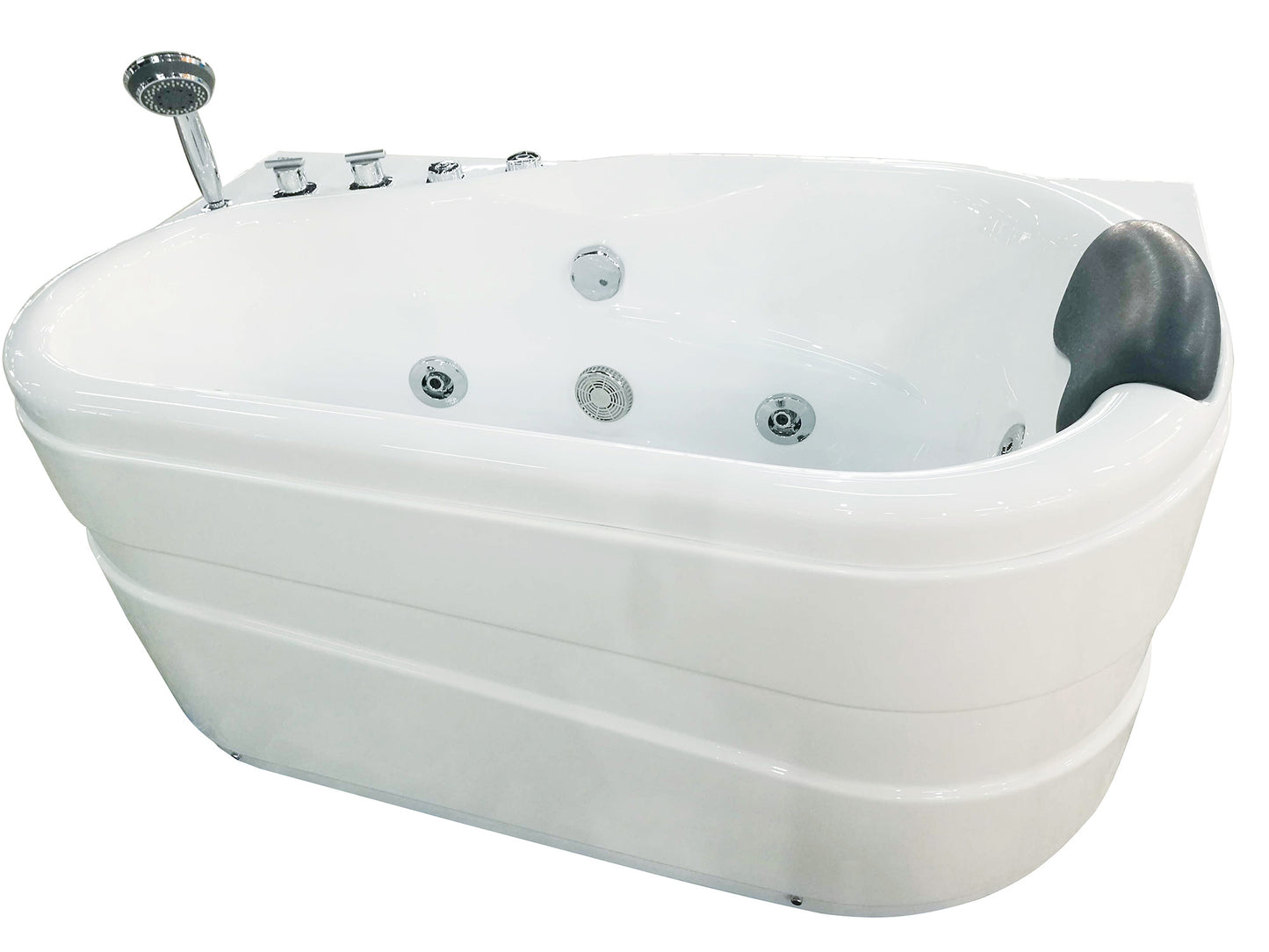 EAGO AM175-L 5'' White Acrylic Whirlpool Bathtub - Drain on Right