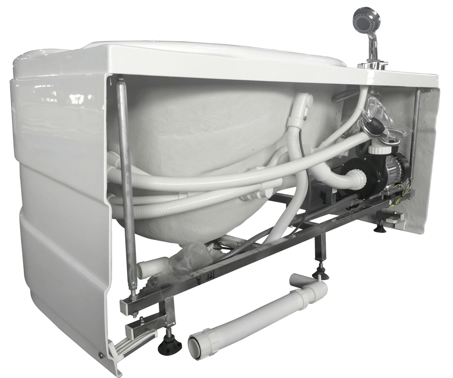 EAGO AM175-L 5'' White Acrylic Whirlpool Bathtub - Drain on Right