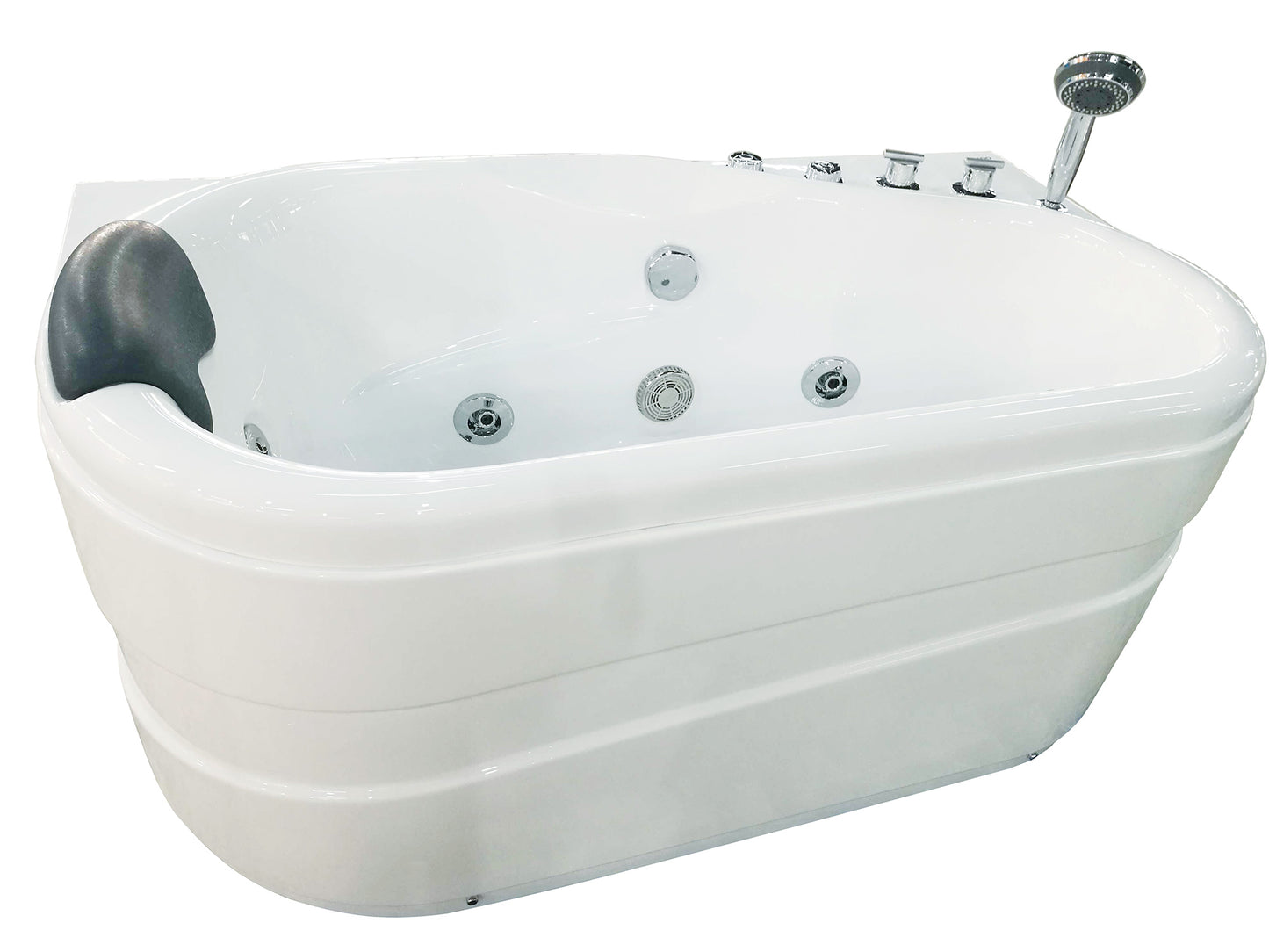 EAGO AM175-R 5' White Acrylic Whirlpool Bathtub - Drain on Left