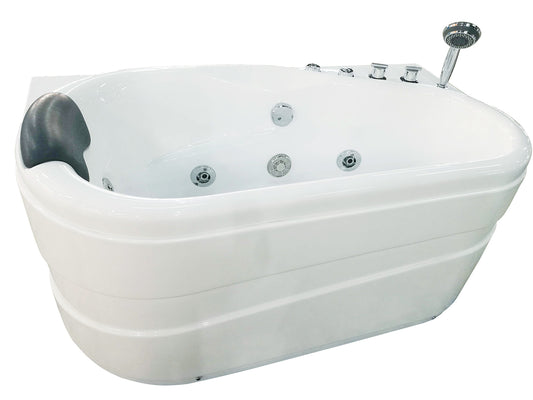 EAGO AM175-R 5' White Acrylic Whirlpool Bathtub - Drain on Left